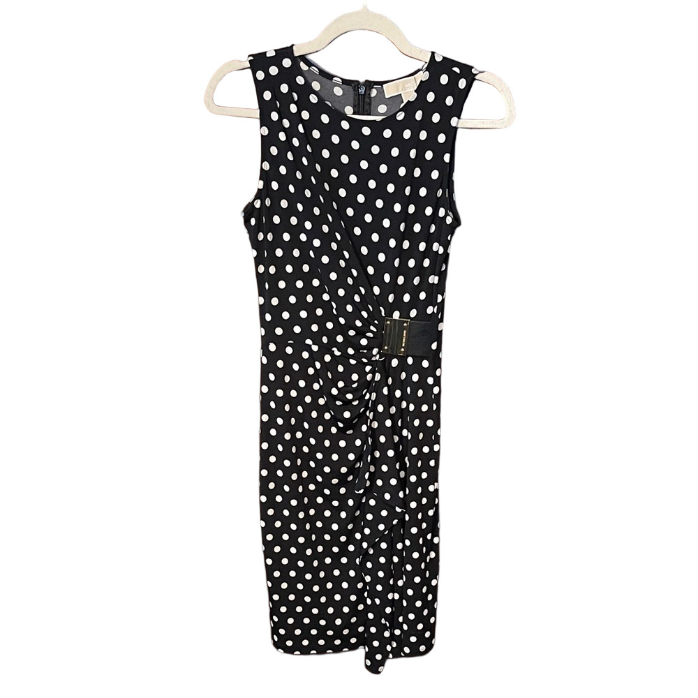 MICHAEL Michael Kors Polka Dot Sleeveless Midi Dress